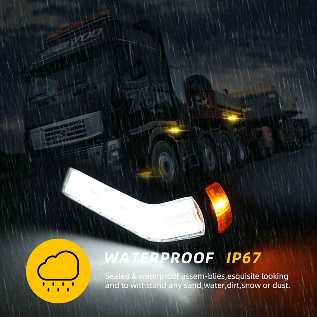 12-24V 2pcs Side Marker Lights Warning Rear Tail Light car External Lights Trailer Truck Lorry indicator lamp Trailer Van Pickup