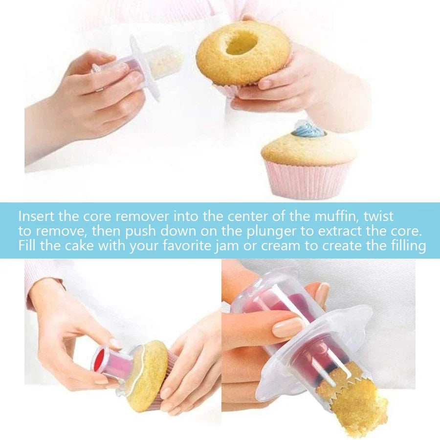 Kitchen Cake Decorating Tools, Cupcake, Muffin, Corer, Plunger Cutter, Pasty Divider Mold, Baking Accessories