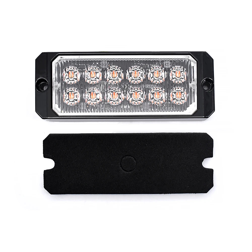 LED Flashing Warning Light Car Breakdown Emergency Lamp 12 LED 12V 24V Waterproof Truck Side Lights Police Strobe Signal Lights