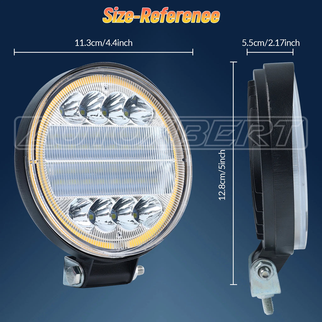 2X 4Inch Car LED Light Bar Offroad 4x4 Spotlights Fog Lamp 12V 24V Super Bright Headlight Truck Tractor Boat Light Bar Work Lamp