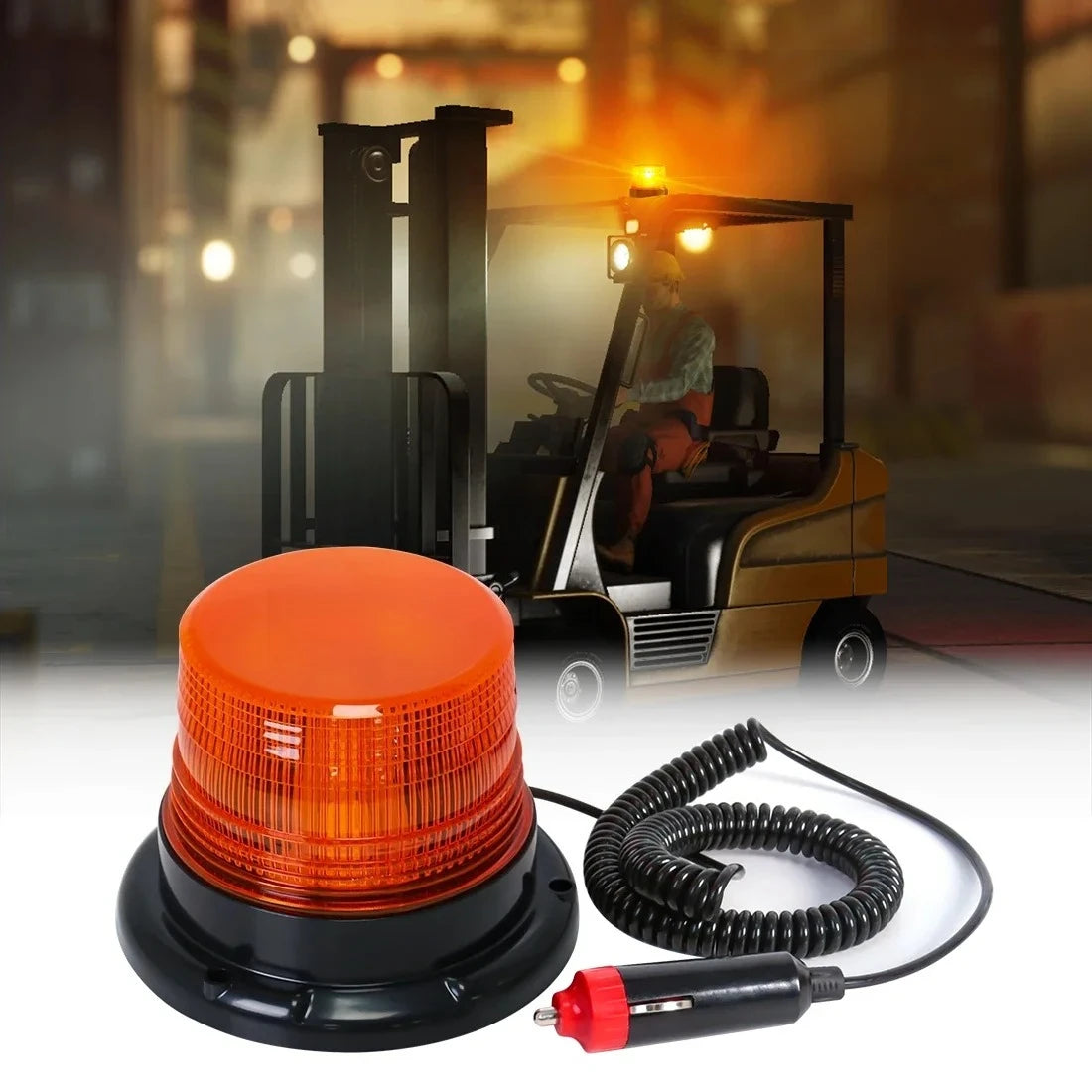 LED Car Truck Roof Top Warning Light Strobe Light Emergency Light Flashing Beacon With Magnetic Base For Security Auto 12V-80V