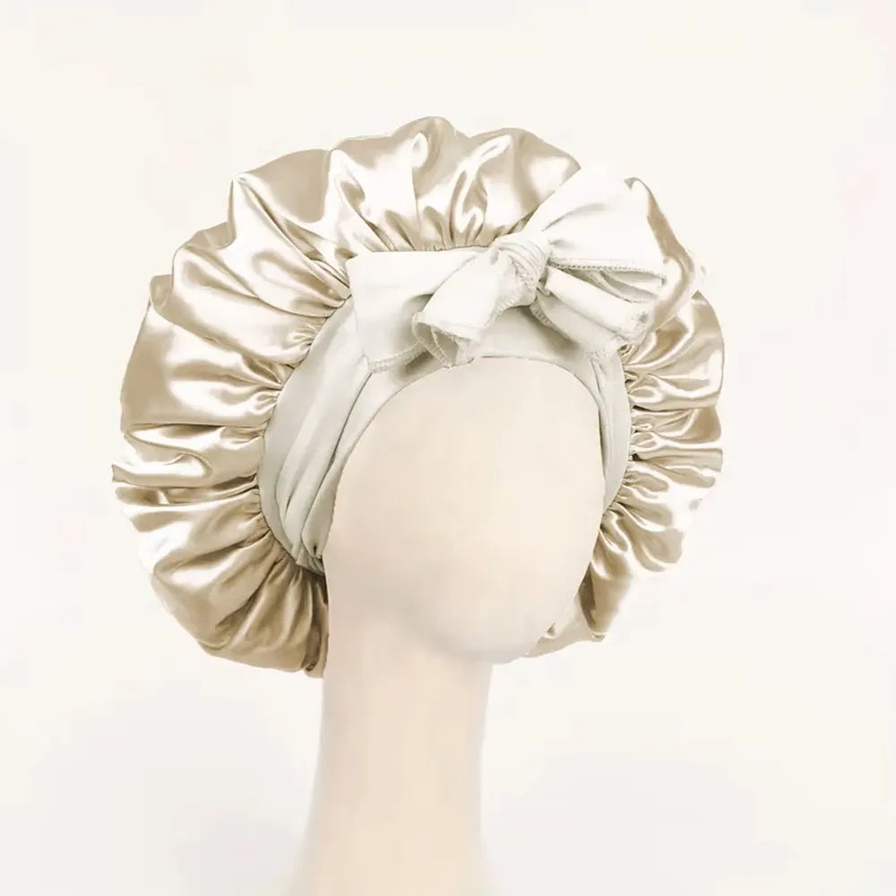 Satin Bonnet Silk Bonnet Adjustable Bonne For Sleeping Hair Bonnet With Tie Band Bonnets For Women Men