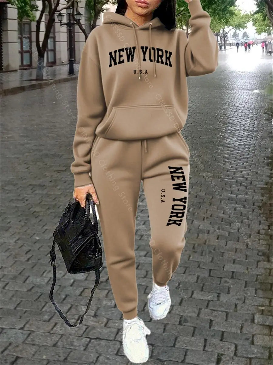 New York Women's Tracksuit — Hoodie & Pants Set