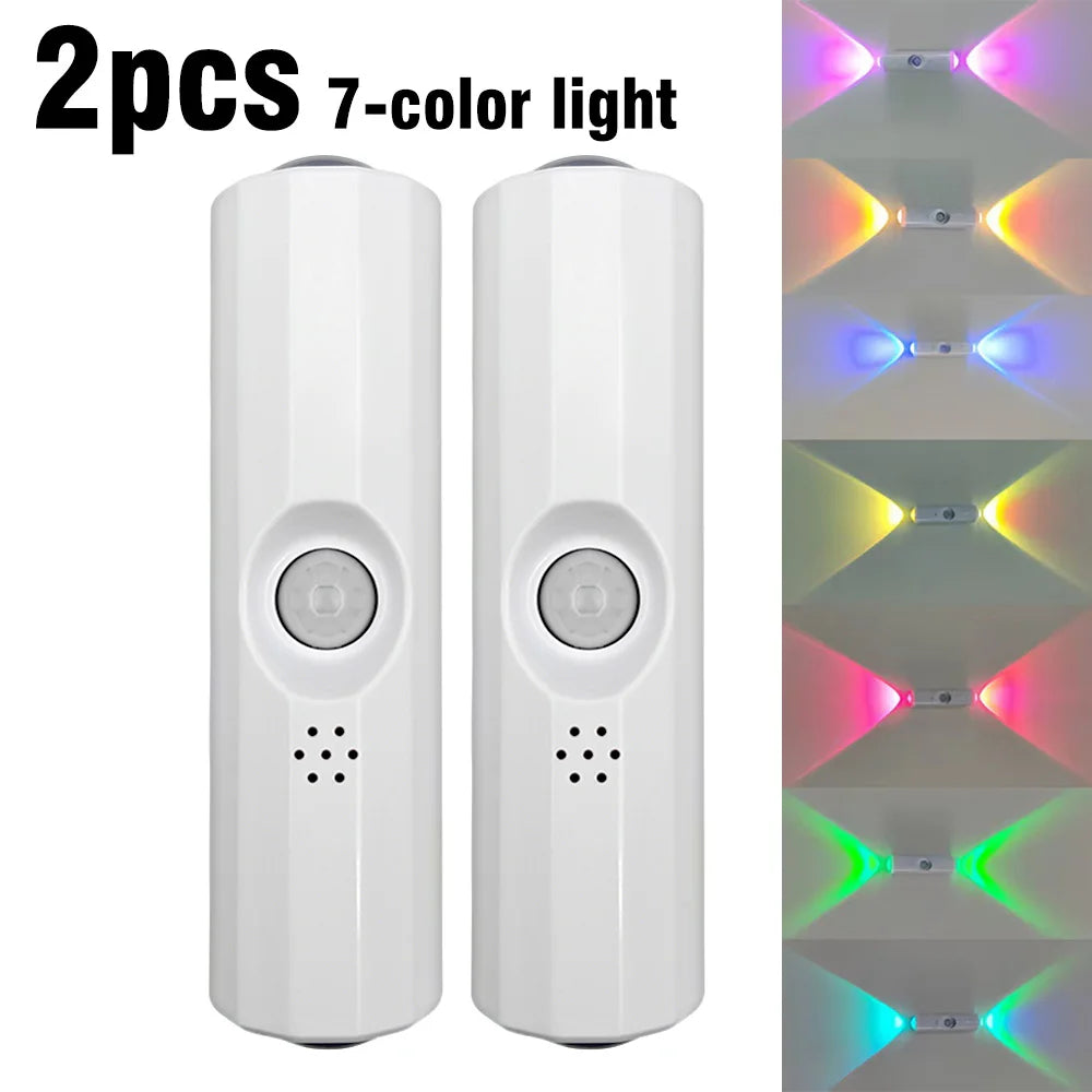 LED Motion Sensor Night Light, USB-C Rechargeable Adjustable Wall Light,  Wireless Stick-On Lamp for Bedroom Hallway Closet