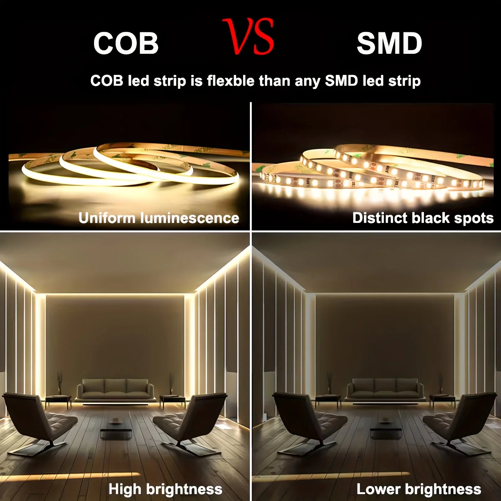 Motion Sensor USB COB LED Lights Strip 5V Dimmable 320LED/m Flexible Cabinet Kitchen Wardrobe TV Backlight LED Tape Lighting