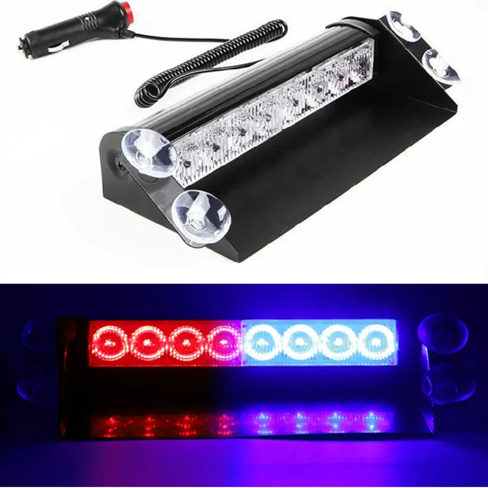 Police LED Lights Strobe Light for Car 12V Emergency Signal Lamps Warning Light Auto Truck Flashing Windshield Flash Lighting