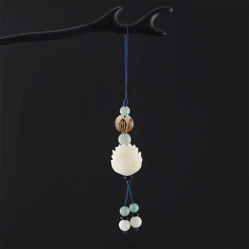 Strap Phone Accessories Chinese Style Phone Lanyard Bodhi Lotus Flower Keychain Bag Pendant Cell Phone Lanyard
