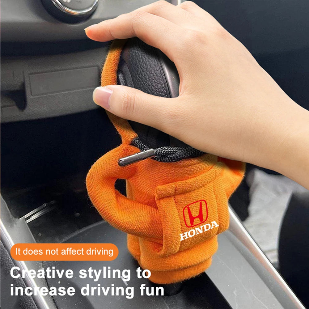 Hoodie Car Gear Shift Knob Cover Handle Change Lever Sweatshirt Cover For Honda Accord Civic CR-V Fit Jazz Odyssey Accessories