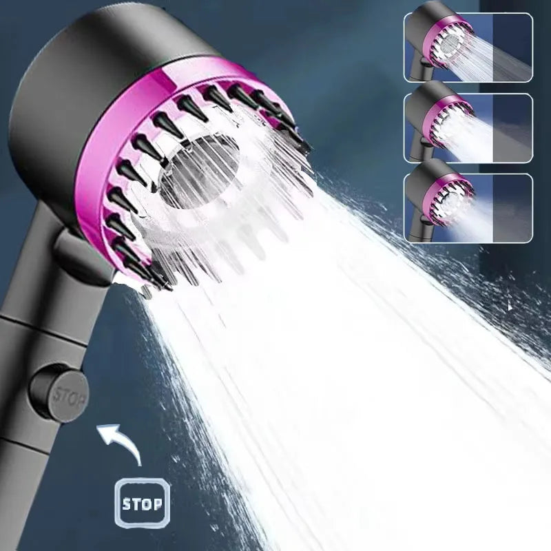 Shower Head Shower Filter with Four Modes Bathroom Accessories Head Massage Shower Accessories Shower Knobs Home Furnishings
