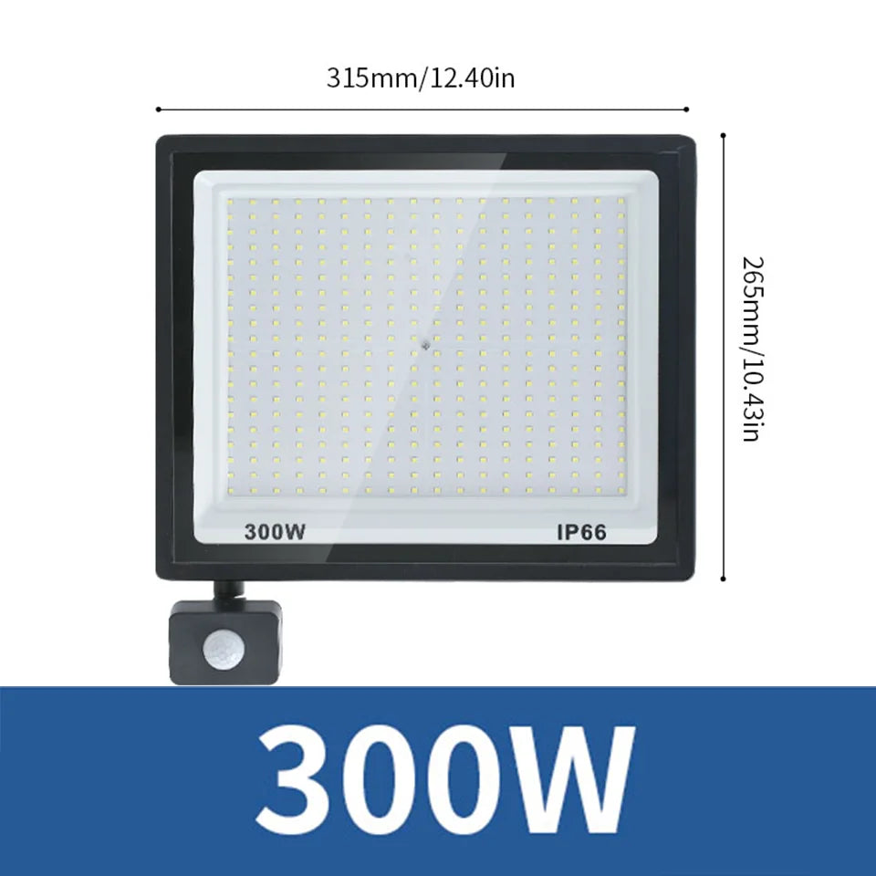 LED Flood Light PIR Motion Sensor 10W 20W 30W 50W 100W 150W 200W 300W AC220V IP66 Waterproof Spotlight Street Floodlight Outdoor