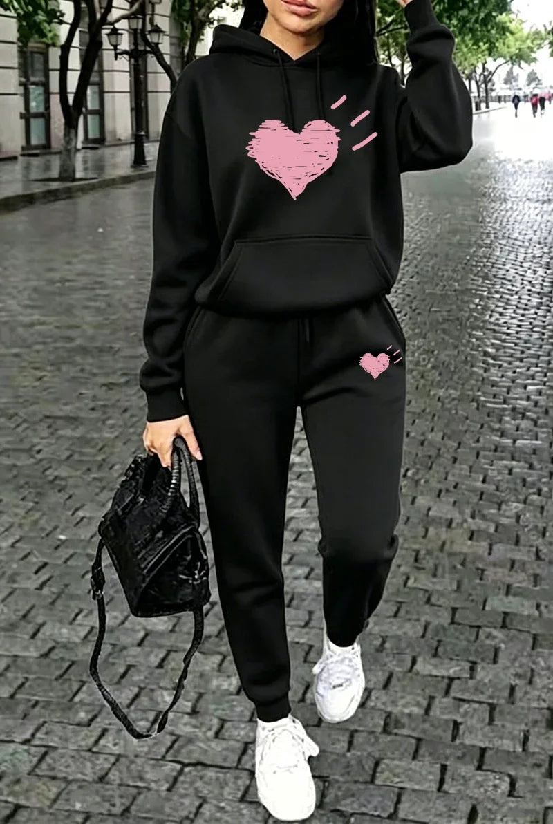 Womens Tracksuit Street Casual Sweatshirts Sportswear Outdoors Sports Jogging Clothing Autumn Versatile Single Item Hoodie Pants