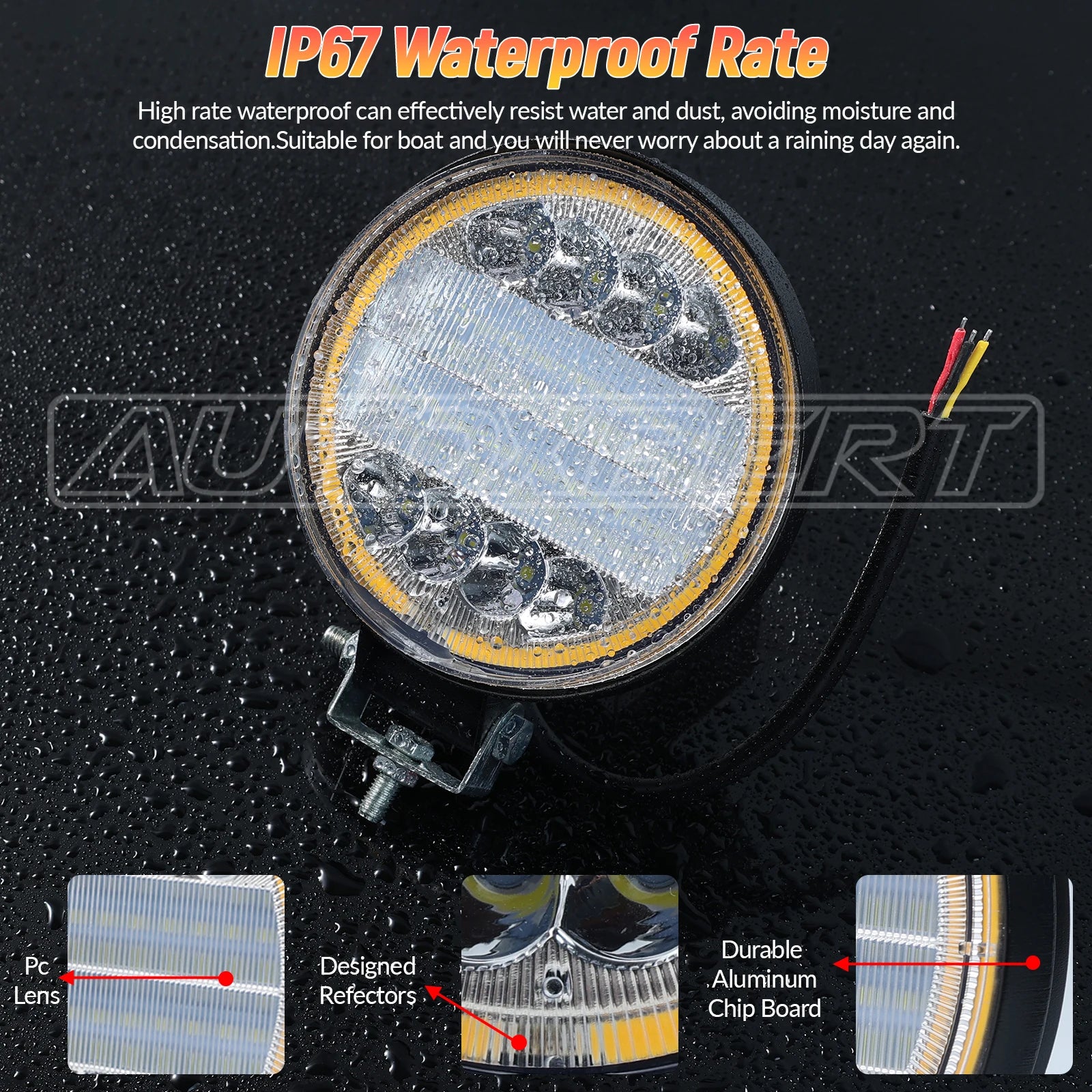 2X 4Inch Car LED Light Bar Offroad 4x4 Spotlights Fog Lamp 12V 24V Super Bright Headlight Truck Tractor Boat Light Bar Work Lamp