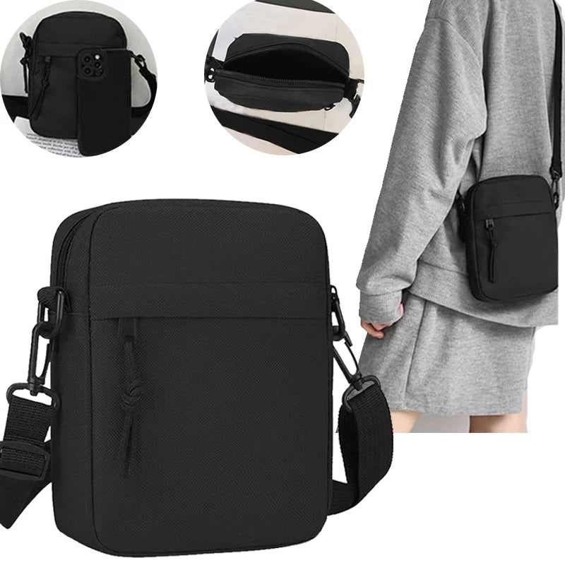 Men's and Women's Single-shoulder Bags Crossbody Bags Solid-colored Single-shoulder Small Bags Lightweight Mobile Phone Bags NEW