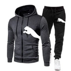 Men's Zip Hoodie & Jogger Sweatshirt Set