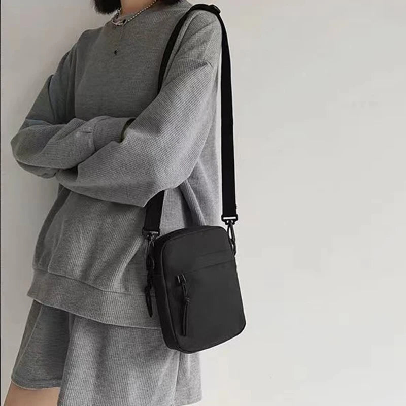 Men's and Women's Single-shoulder Bags Crossbody Bags Solid-colored Single-shoulder Small Bags Lightweight Mobile Phone Bags NEW