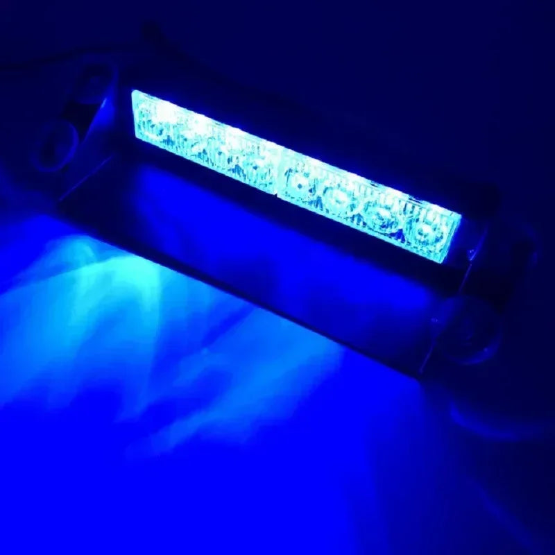 8LED Car Police Lights Strobe Light 12V Emergency Signal Lamp Light Auto Truck Flashing Windshield Flash Warning LightInstrument
