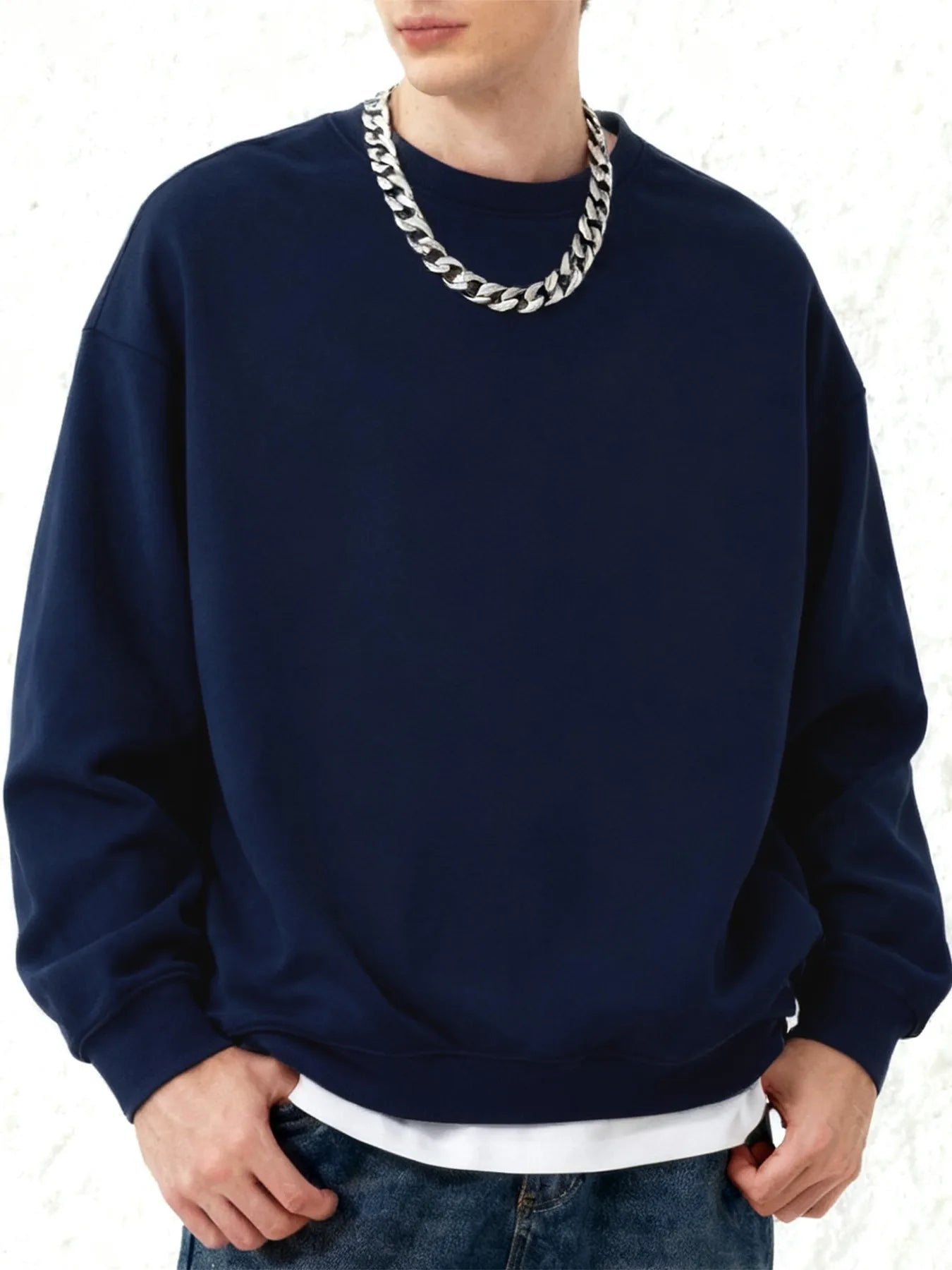 Men's Oversized Street Pullover Sweatshirt