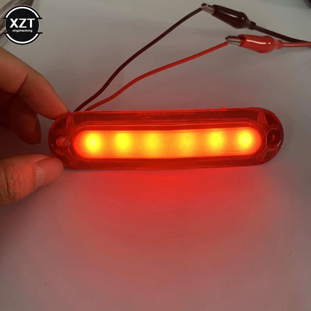 12V 24V Truck Side Marker Lights 6LED Car External Lights Indicators Warning Tail Lamp For Trailer Truck Lorry Boat