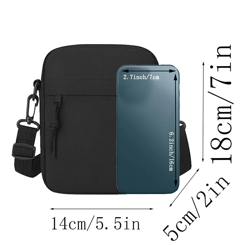 Men's and Women's Single-shoulder Bags Crossbody Bags Solid-colored Single-shoulder Small Bags Lightweight Mobile Phone Bags NEW