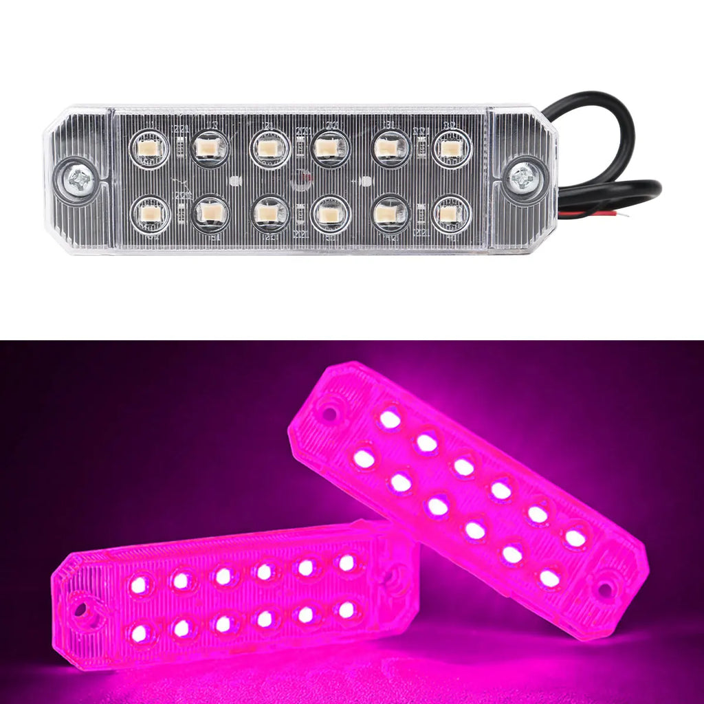 4PCS 12V 24V Truck LED Side Marker Light 12 SMD Car Emergency Strobe Warning Light Indicator Signal Light Rear Taillight