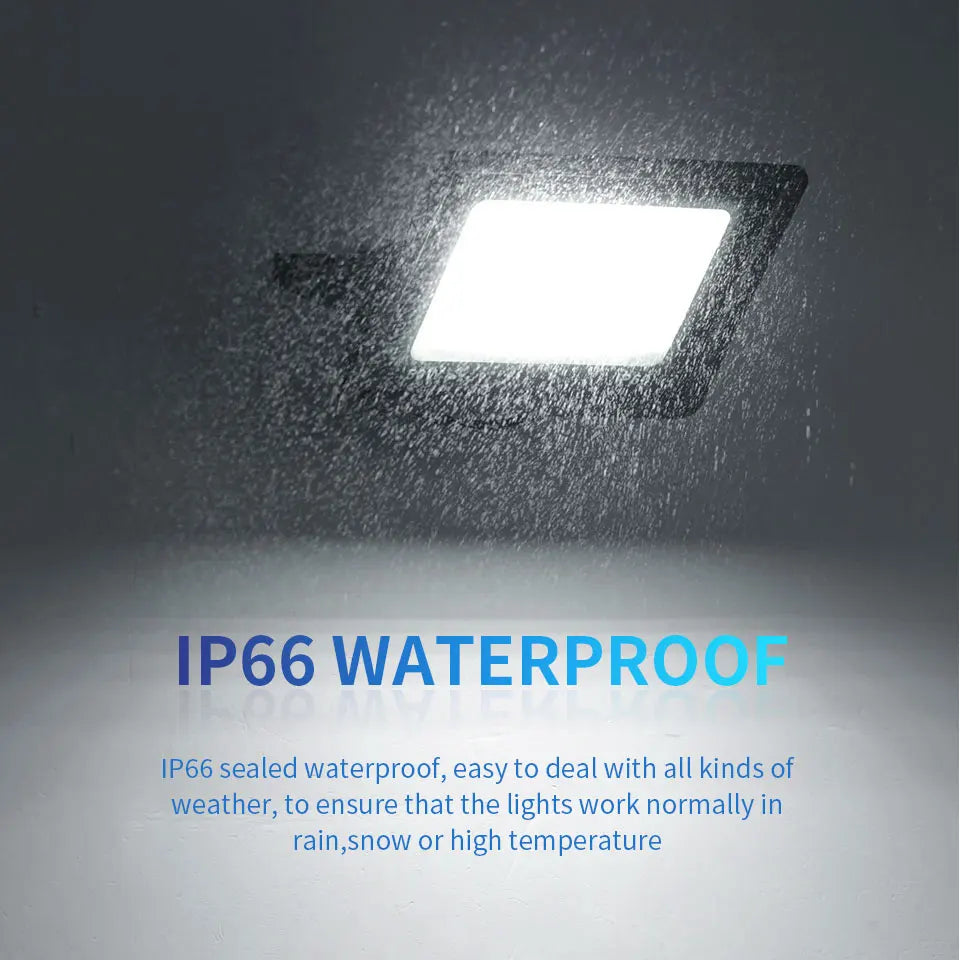 LED PIR Motion Sensor/ NO Sensor Floodlight Wall Light Outdoor 3 Color AC220V IP66 Waterproof LED Spotlight Reflector For Garden