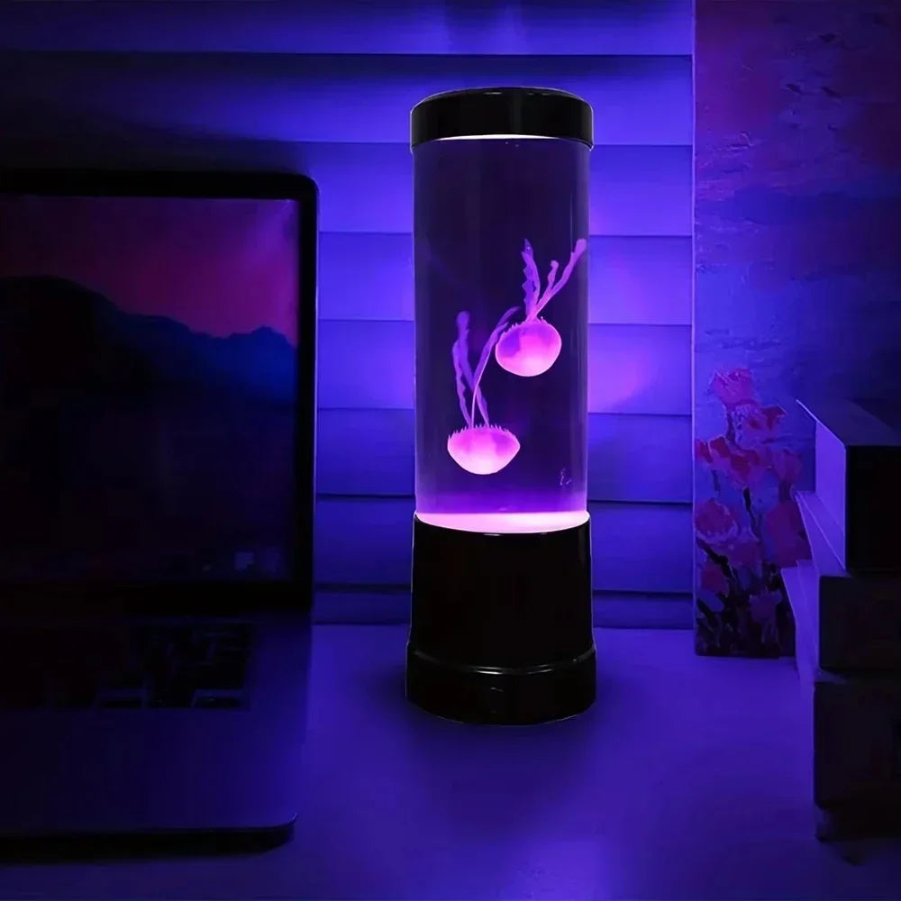 Jellyfish Lamp LED Remote Control Color Changing Aquarium Light With 8 Colors Home Decoration Lights Night Lights Pet Supplies