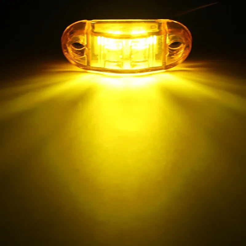 2PCS 12V/24V Truck  Side Marker Warning Light Daytime Running lights DRL LED Lamps LEDs Lights Diode Light for Trailer