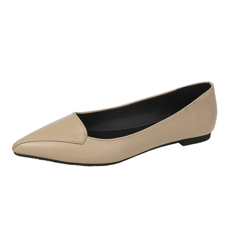 Women Fashion Pointed Toe Slip on Shoes Summer Woman Loafers Comfortable Ladies Yellow Boat Shoes Autumn Flats Zapatos Mujer