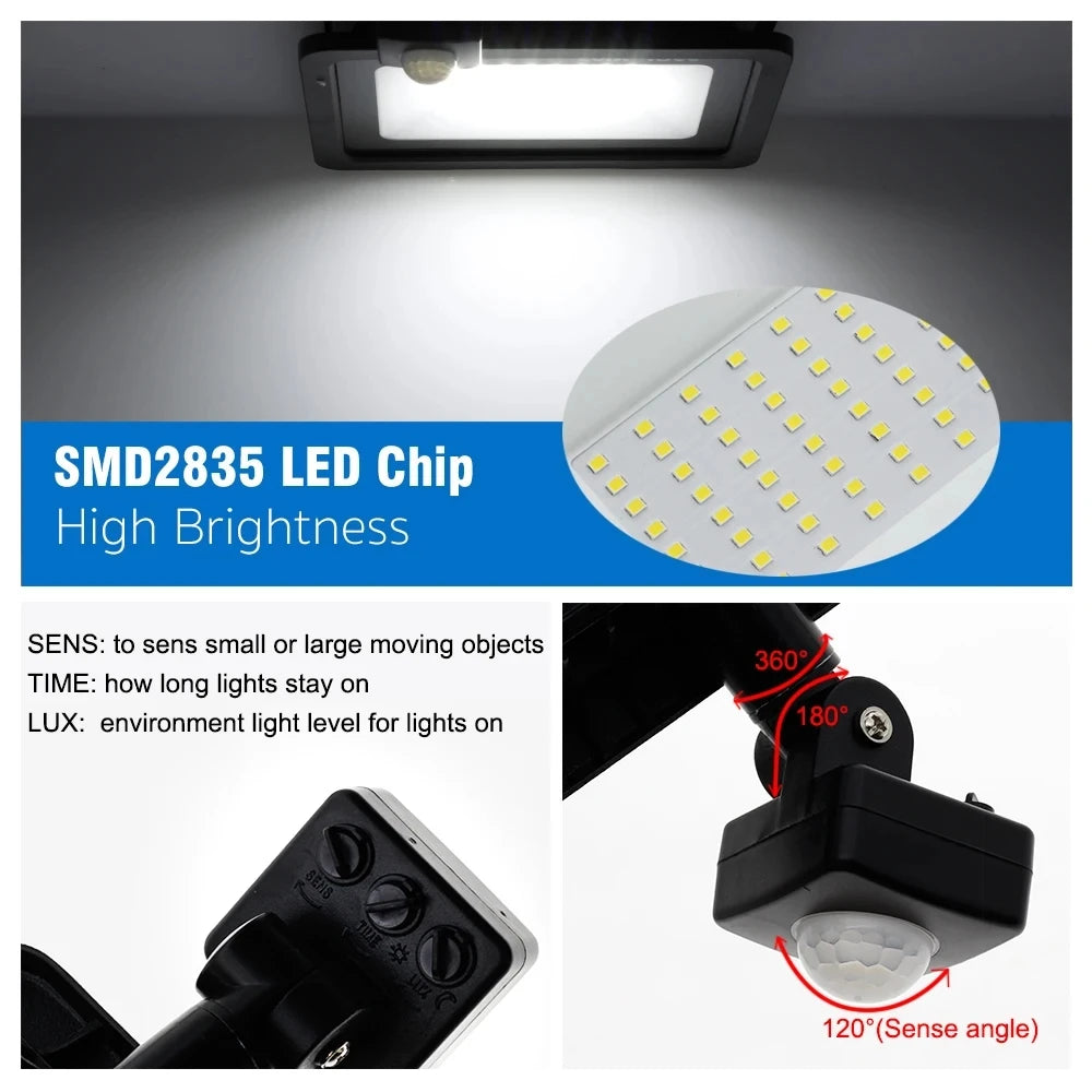 LED Floodlight PIR Motion Sensor Outdoor LED Spotlight100W 50W 30W 20W 10W IP66 Waterproof Wall Light Street Light For Garden