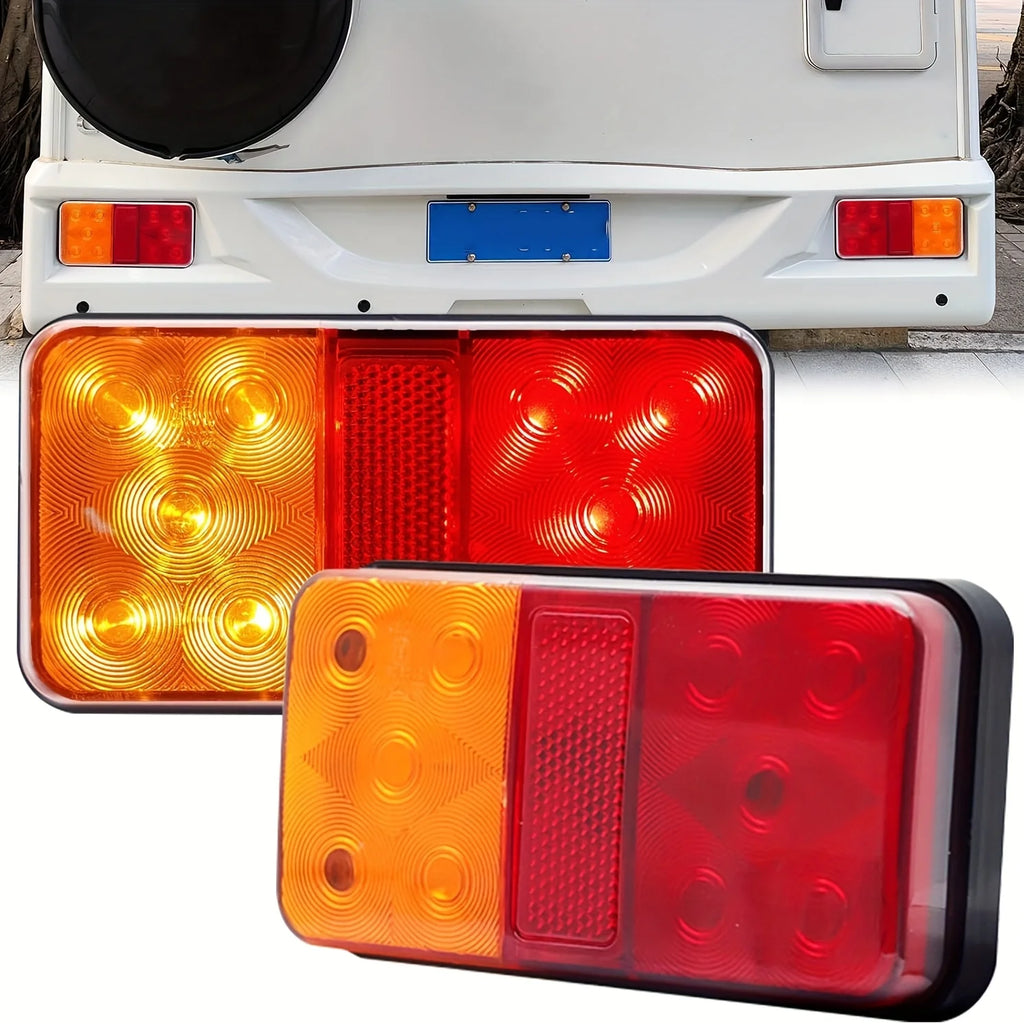 12V LED Trailer Light with 10 High-Brightness Chips, Brake & Turn Signal Lamp, Waterproof Tail Light for Truck, Van, RV, Camper