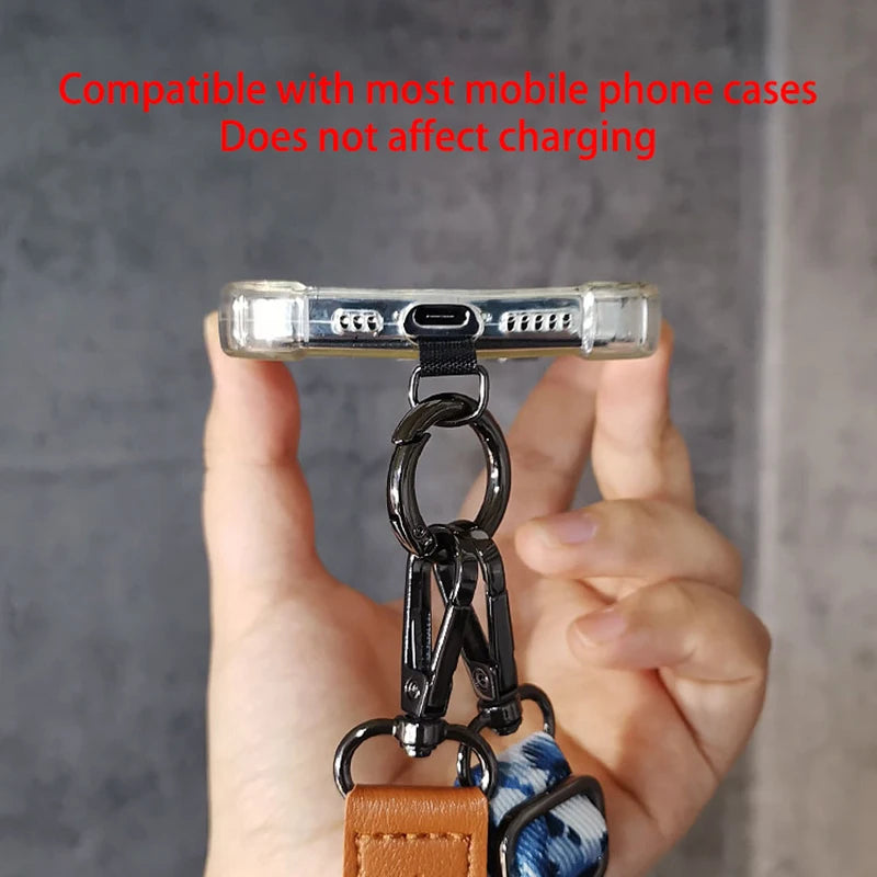 Crossbody Phone Lanyard Neck Strap Adjustable Shoulder Straps Rope with Universal Clip Card for All Cell Phone Case Accessories