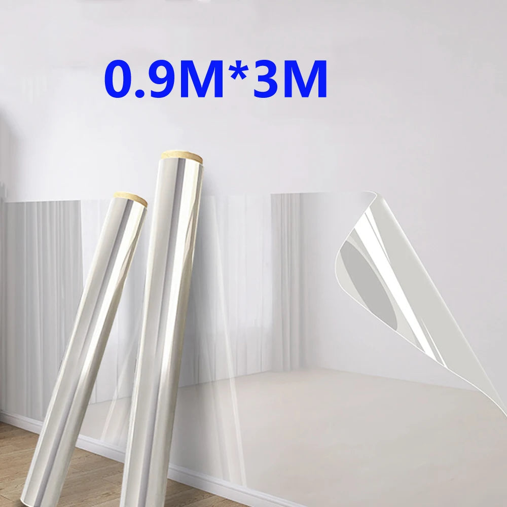 3/5/10m Transparent Electrostatic Protective Film Self Adhesive Oil Proof Wall Sticker Wallpaper Waterproof Film Home Decor