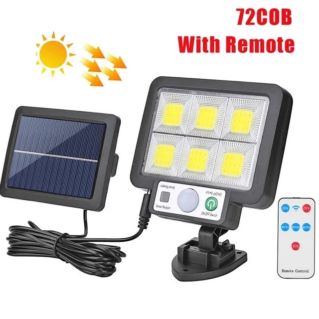 LED Solar Split Wall Lamp Motion Sensor Sunlight Light 3 Mode Outdoor Waterproof Emergency Street Garden Security Decor Lamp