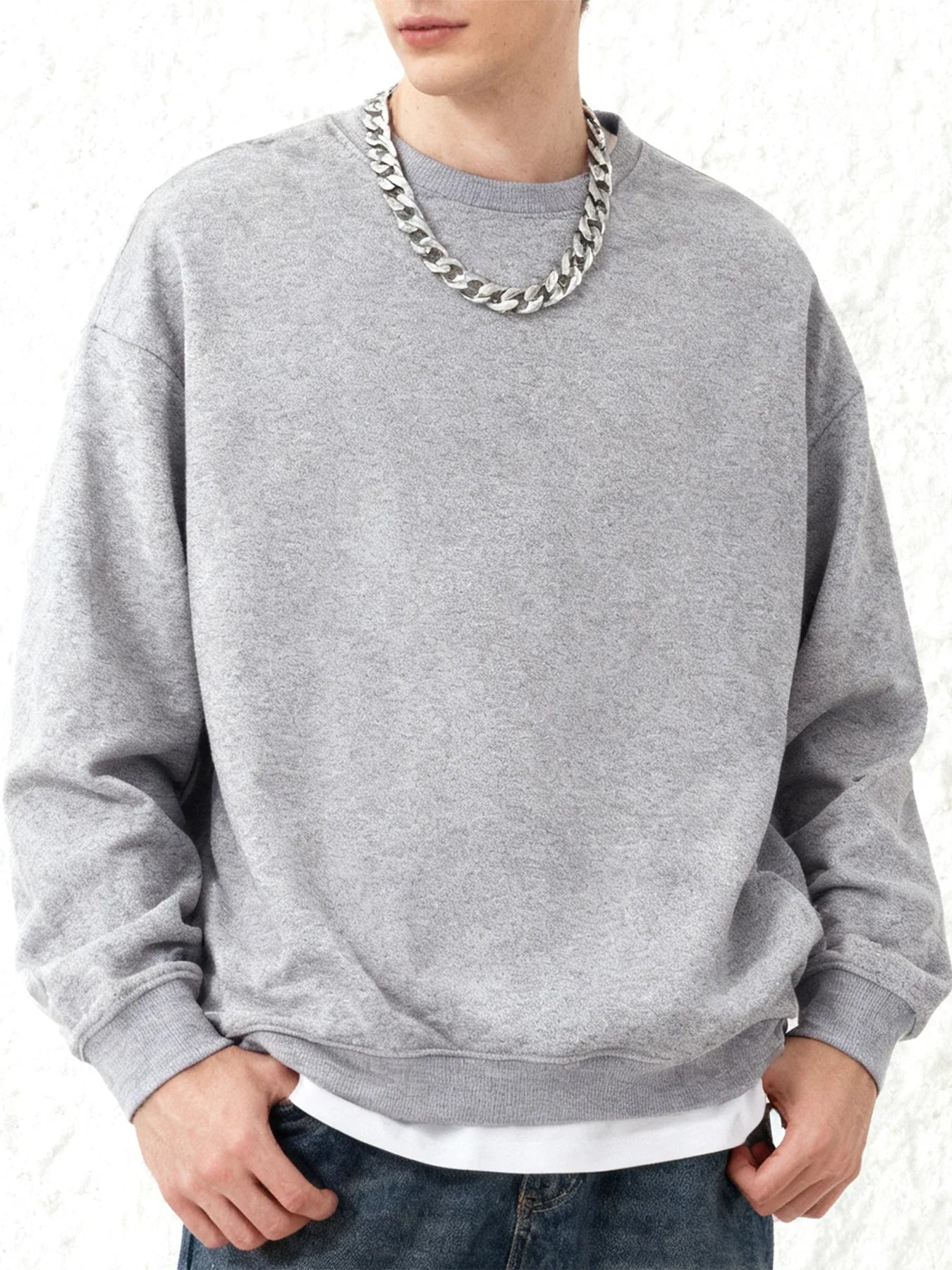 Men's Oversized Street Pullover Sweatshirt