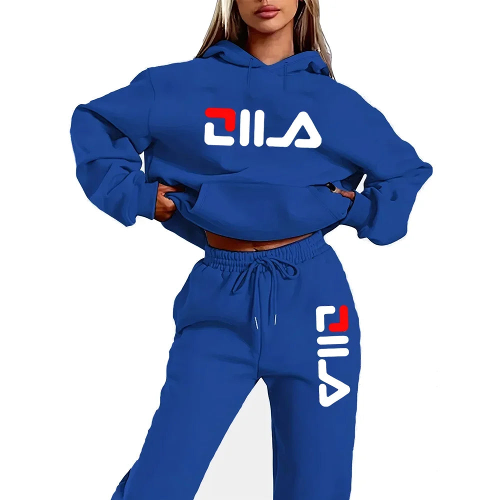 Women's Tracksuit Quality Two Piece Set for Women Fashion Jogging Sweatshirt Suit Drawstring Sports Daily Hooded Hoodies Sweatsh
