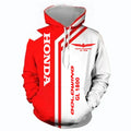 Honda Hoodie Streetwear Fashion Honda Logo 3D Print Men's Hooded Sweatshirt Large Size Outdoor Sport Clothing Honda Racing Suit