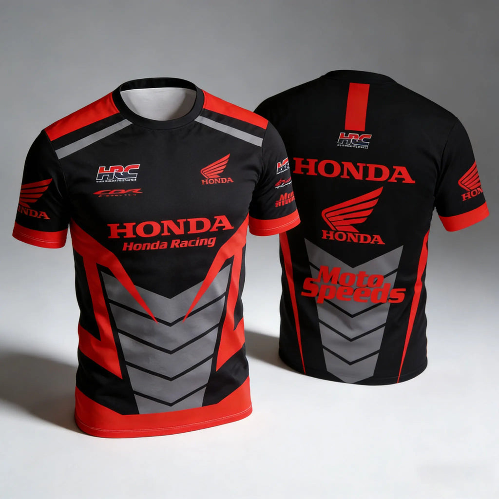 Honda Moto Speeds Short Sleeved Team Racing Merchandise Mens Tshirts Racing Sports Casual Short Sleeved Fans Watching The Race