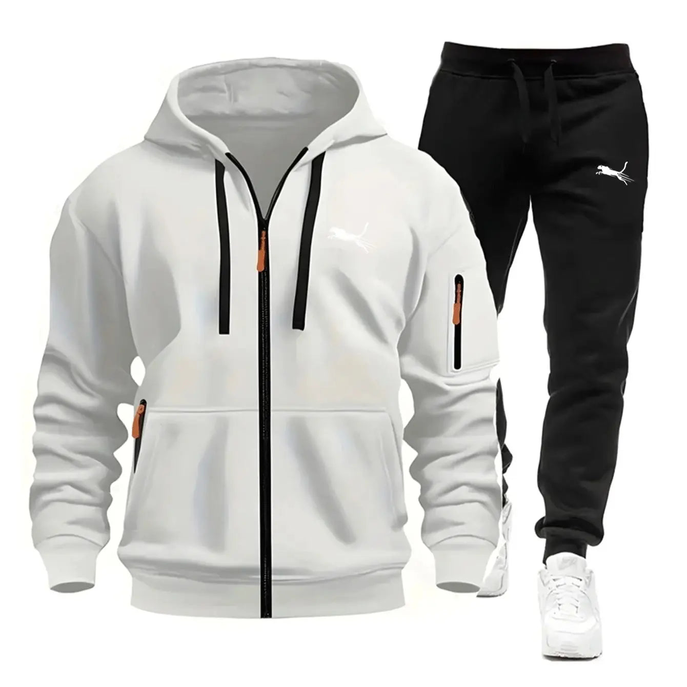 Men's Fleece Zip Tracksuit Co-ord Set