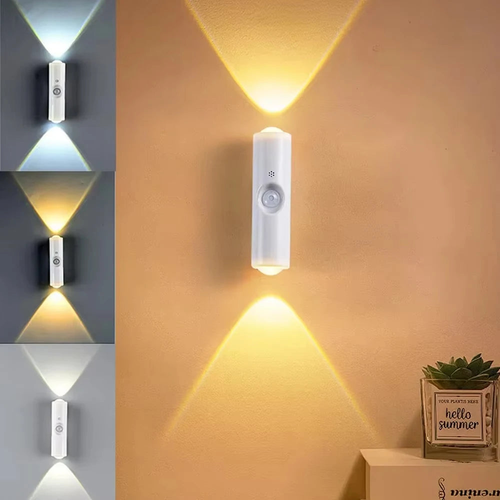 16 Color LED Night Light Motion Sensor Wall Lamp With Remote Control Rechargeable Magnetic Attraction Indoor Atmosphere Lights
