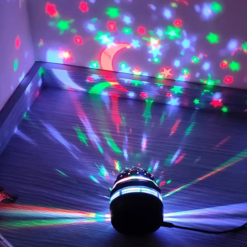 Colorful LED Galaxy Magic Ball Projector — Star Night Light for Home