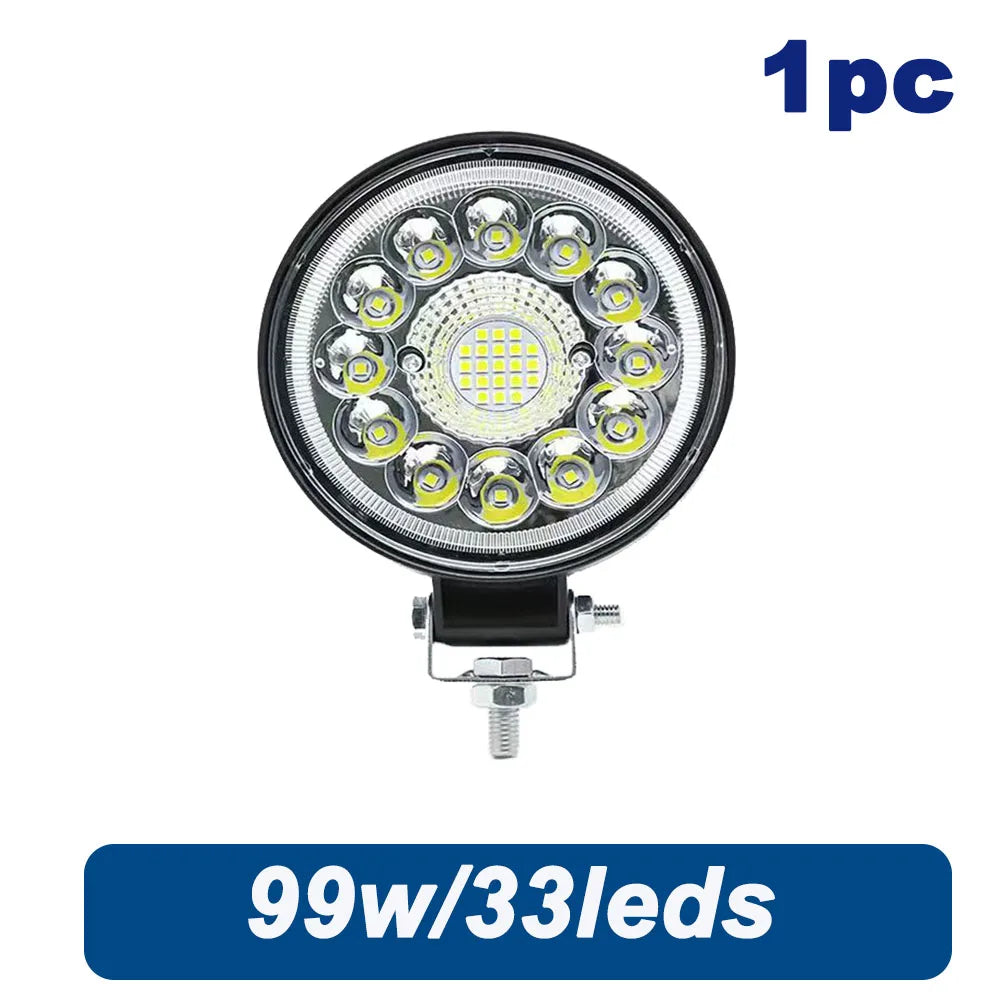 12V Car Led Work Spotlights 24V 33led Headlights for Motorcycles Flood Led Bar Fog Light DRL For Truck 4x4 Off Road ATV Car