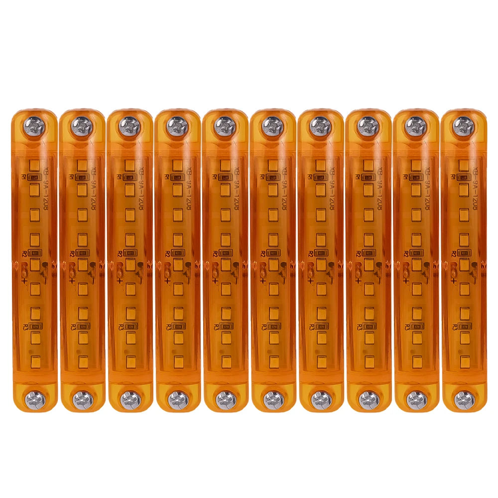 12V 24V 9 LED Warning Lamp Truck Trailer Side Marker Indicators Light Car Signal Brake Rear Warning Tail Clearance Light