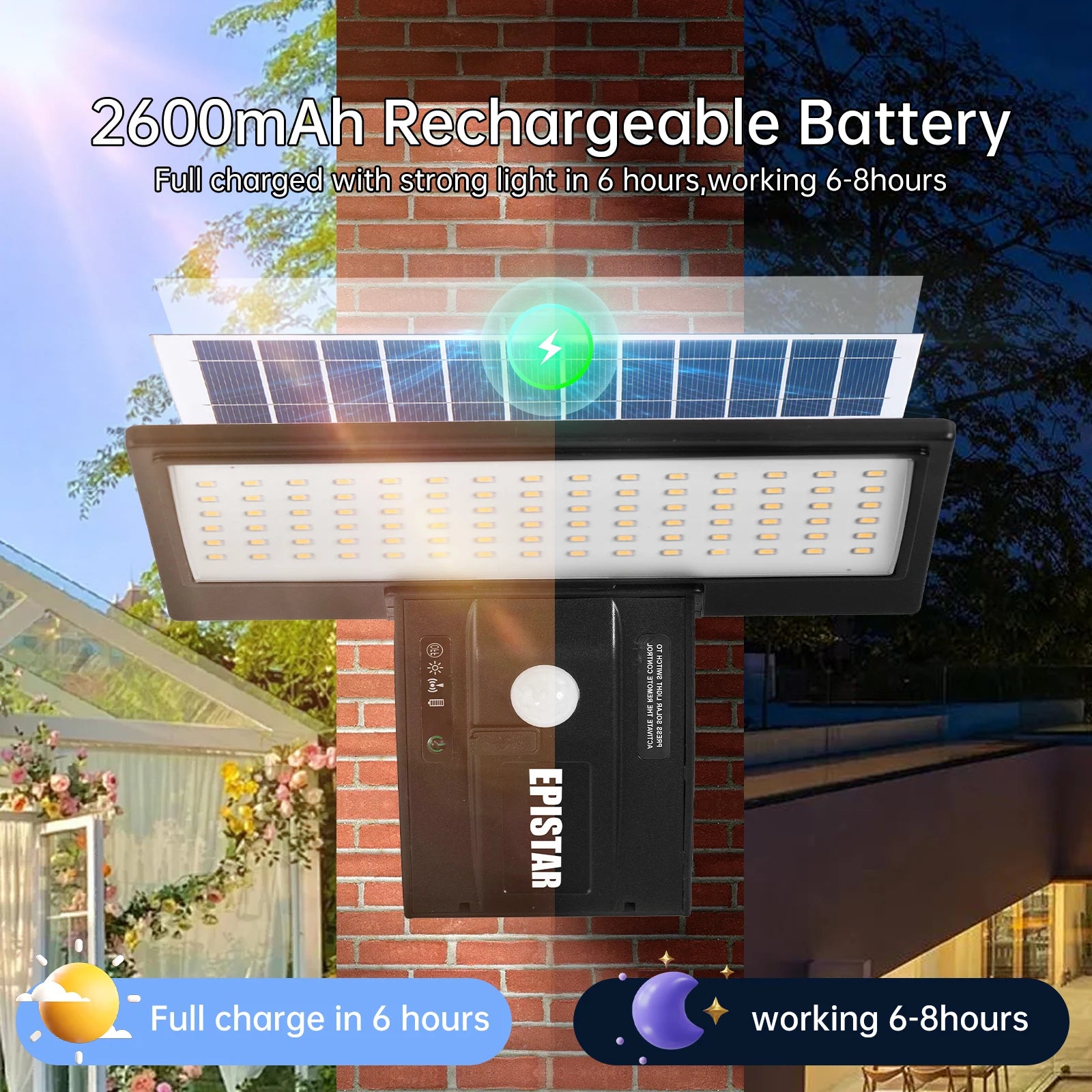 Solar Outdoor Lights 90LED Motion Sensor with Control  3 Color 4Modes Security Flood Waterproof Light for Porch Yard Garden