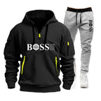 Men's Windproof Pullover Hoodie & Jogger Set