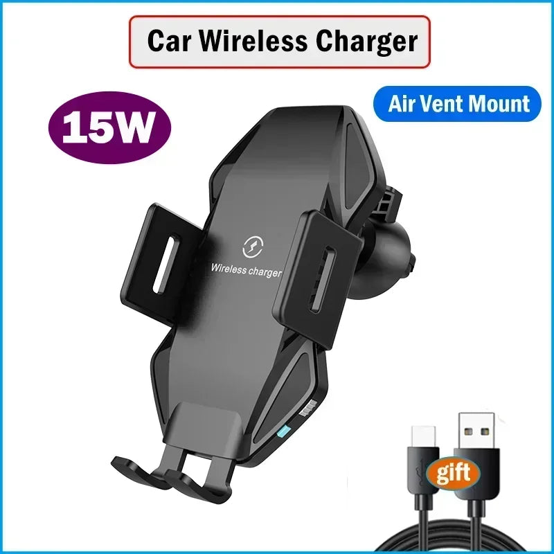 15W Fast Car Wireless Charging Stand for Ulefone Armor 25T 27T Pro/27 Pro/17 Pro/23 Ultra/11 12 Rugged Phone Holder Car-Charger