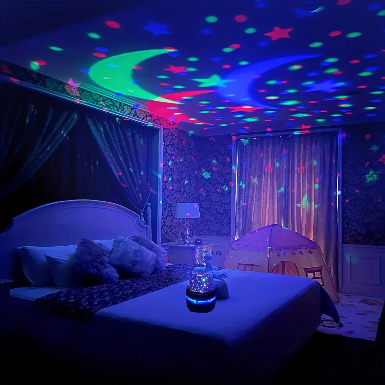 Colorful LED Galaxy Magic Ball Projector — Star Night Light for Home
