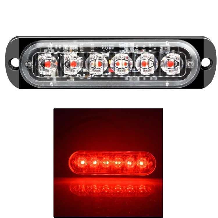 12V 24V Car Led Strobe Light Flashing Emergency lamp 6LED Flash for Truck Trailer Beacon Lamp