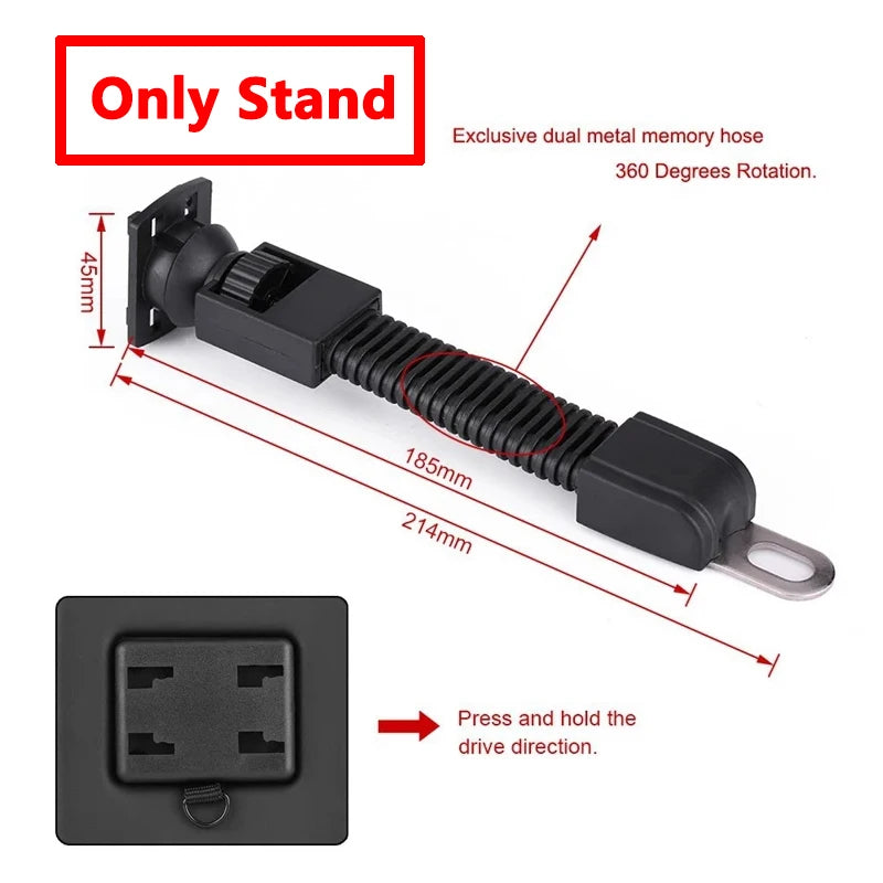Separate Accessories! Universal Bicycle Motorcycle Phone Holder Waterproof Zipper Pocket Cellphone Handlebar Mount (Not a set)
