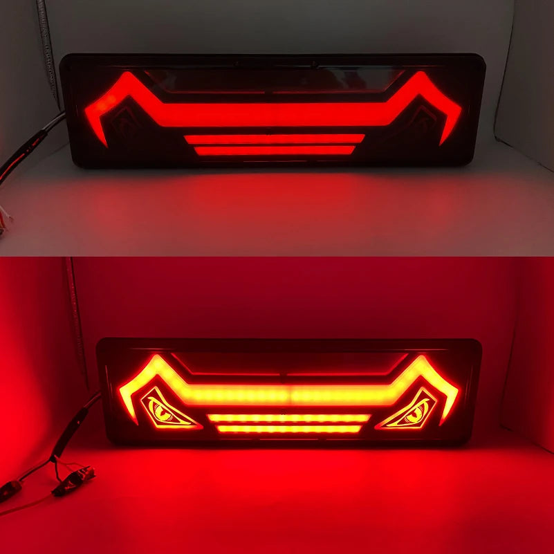 2PCS 24V Dynamic LED Truck Tail Light Turn Signal Rear Brake Lights Reverse Signal Lamp Trailer Lorry Bus Camper Caravan.