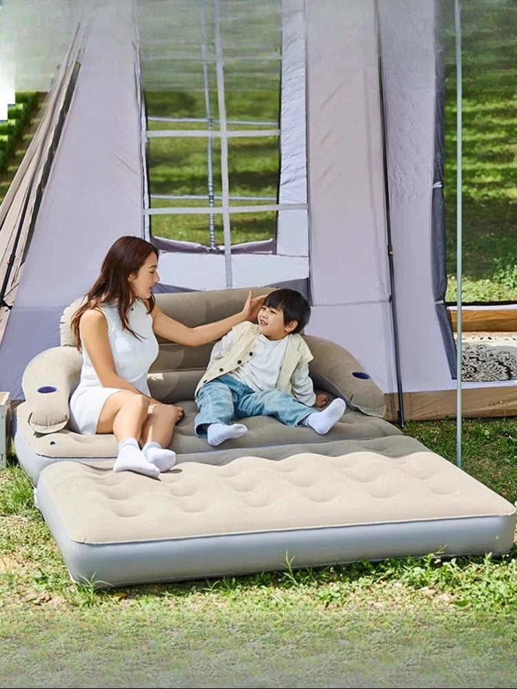 inflatable sofa sleepable reclining folding air cushion bed household double mattress outdoor camping air cushion sofa